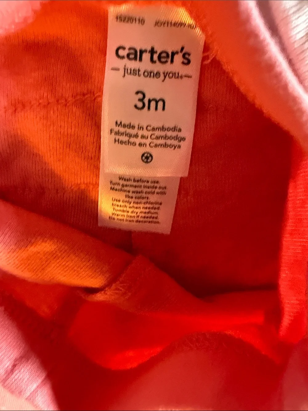 Carters, Saddle Designs soft coral